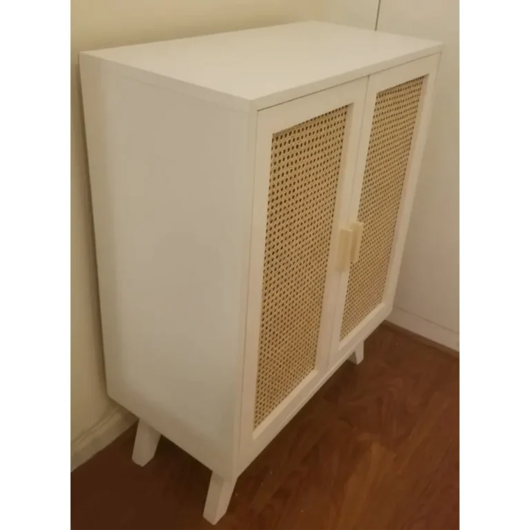 Modern Mid-Century Cane Rattan Cabinet