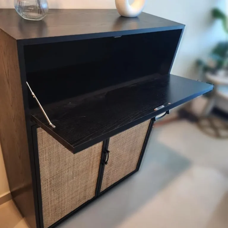 Rattan Bar Table – 120cm Height, 80cm Width, 40cm Depth