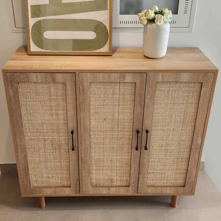 Rattan Shoes Cabinet – 120cm Length, 35cm Depth, 110cm Height