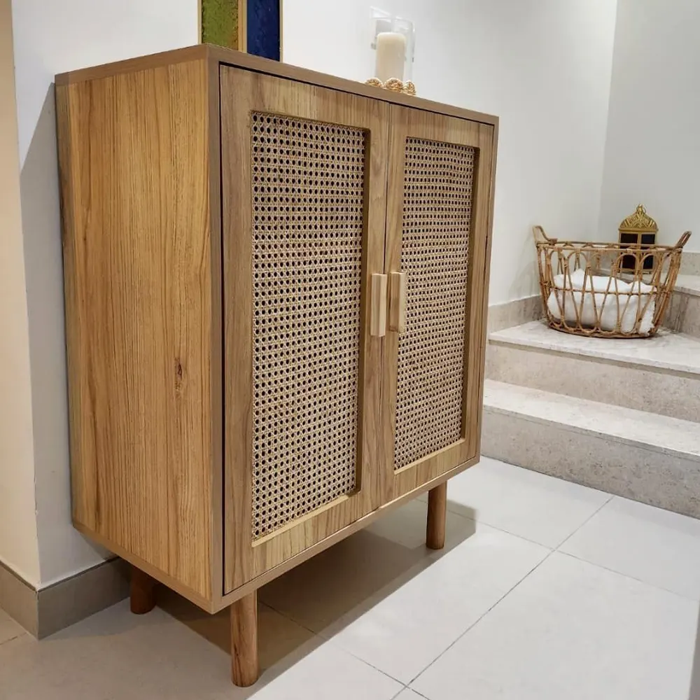 Rattan Shoes Cabinet – 80cm Width, 35cm Depth, 110cm Height