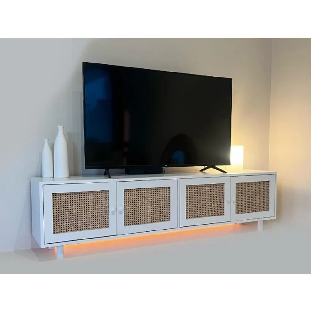 Rattan TV Console – 180cm Length, 40cm Depth, 53cm Height